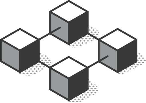 graphic of tech connected cubes